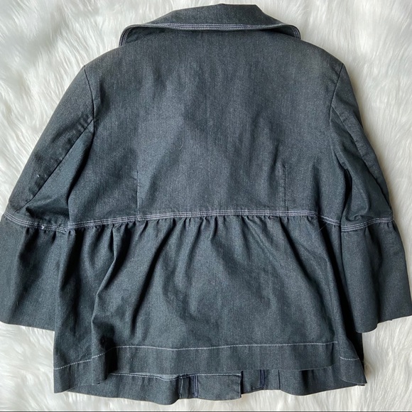 Robert Louis Denim Quarter Cropped Swing Jacket - Picture 9 of 9